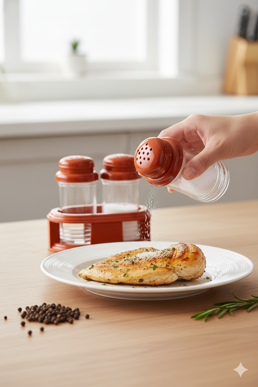 Multipurpose Plastic Salt & Pepper Shaker | Easy Pour Seasoning Dispenser for Kitchen
